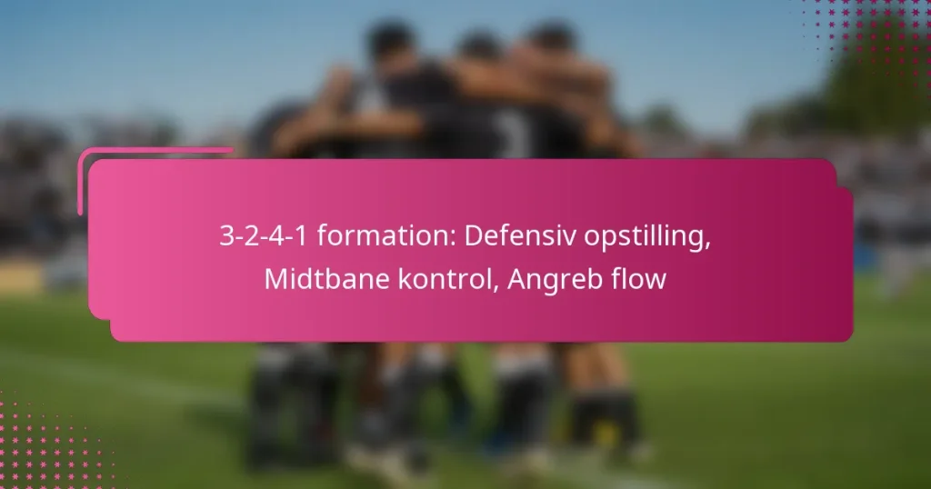3-2-4-1 formation: Defensiv opstilling, Midtbane kontrol, Angreb flow
