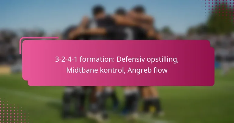 3-2-4-1 formation: Defensiv opstilling, Midtbane kontrol, Angreb flow