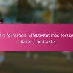 3-2-4-1 formation: Effektivitet mod forskellige stilarter, modtaktik