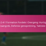 3-2-4-1 Formation Fordele i Overgang: Hurtige kontraangreb, Defensiv genopretning, Taktiske skift