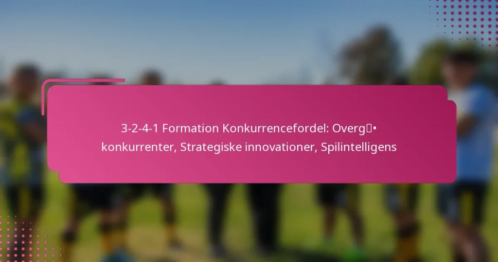 3-2-4-1 Formation Konkurrencefordel: Overgå konkurrenter, Strategiske innovationer, Spilintelligens