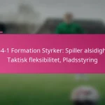 3-2-4-1 Formation Styrker: Spiller alsidighed, Taktisk fleksibilitet, Pladsstyring