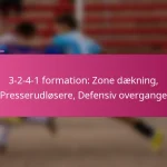 3-2-4-1 formation: Zone dækning, Presserudløsere, Defensiv overgange
