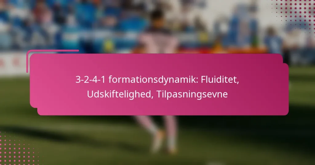 3-2-4-1 formationsdynamik: Fluiditet, Udskiftelighed, Tilpasningsevne