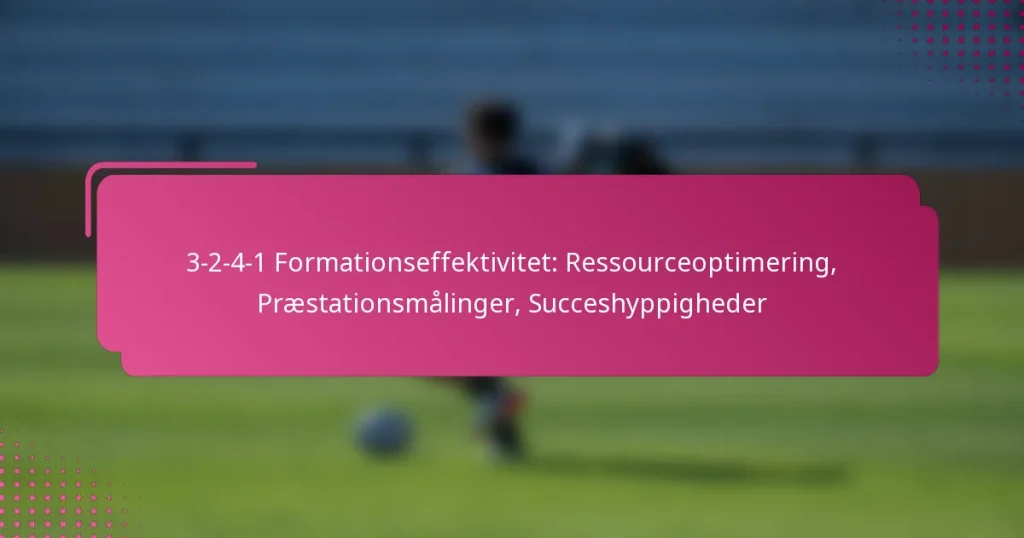 3-2-4-1 Formationseffektivitet: Ressourceoptimering, Præstationsmålinger, Succeshyppigheder