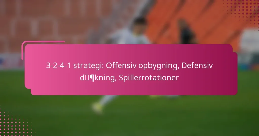 3-2-4-1 strategi: Offensiv opbygning, Defensiv dækning, Spillerrotationer