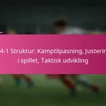 3-2-4-1 Struktur: Kamptilpasning, Justeringer i spillet, Taktisk udvikling