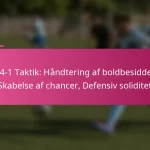 3-2-4-1 Taktik: Håndtering af boldbesiddelse, Skabelse af chancer, Defensiv soliditet