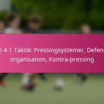 3-2-4-1 Taktik: Pressingsystemer, Defensiv organisation, Kontra-pressing