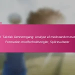 3-2-4-1 Taktisk Gennemgang: Analyse af modstanderstrategier, Formation modforholdsregler, Spilresultater