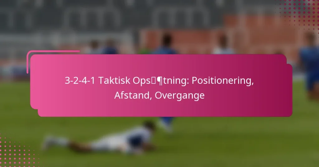 3-2-4-1 Taktisk Opsætning: Positionering, Afstand, Overgange