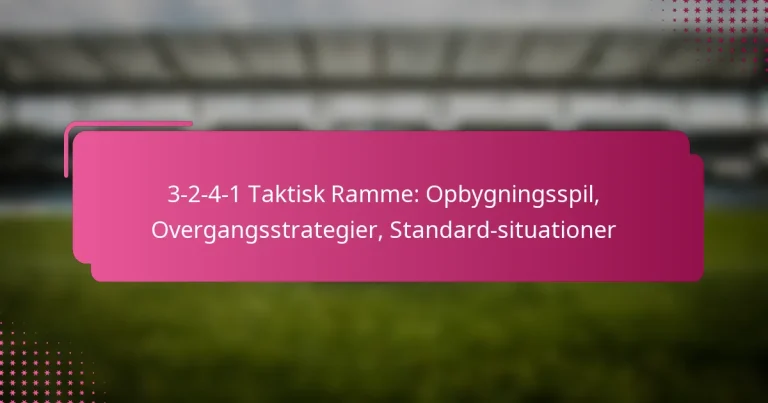 3-2-4-1 Taktisk Ramme: Opbygningsspil, Overgangsstrategier, Standard-situationer