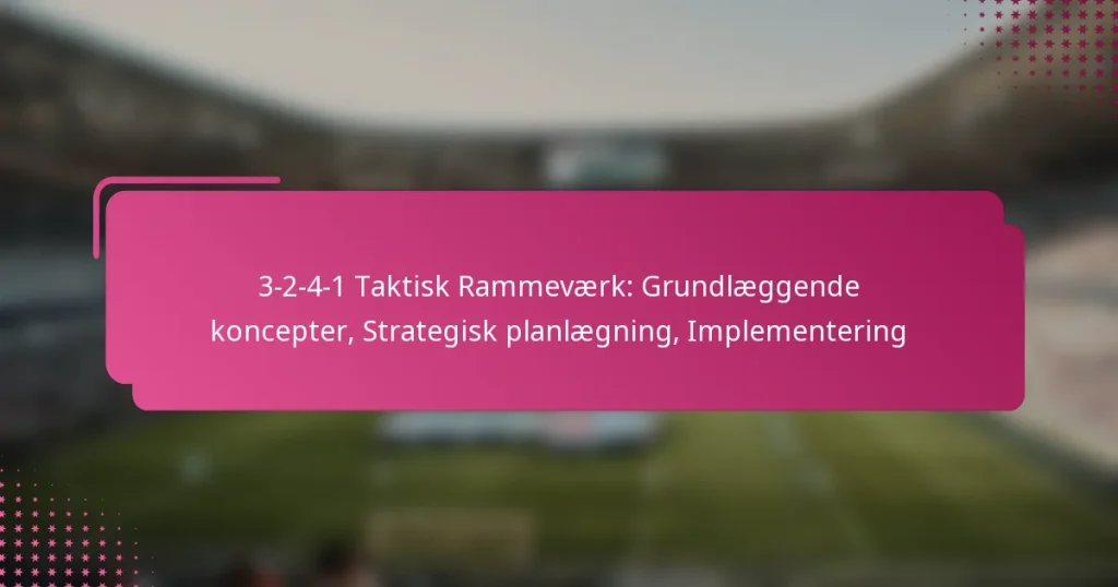 3-2-4-1 Taktisk Rammeværk: Grundlæggende koncepter, Strategisk planlægning, Implementering
