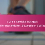 3-2-4-1 Taktiske indsigter: Spillerinteraktioner, Bevægelser, Spilfaser