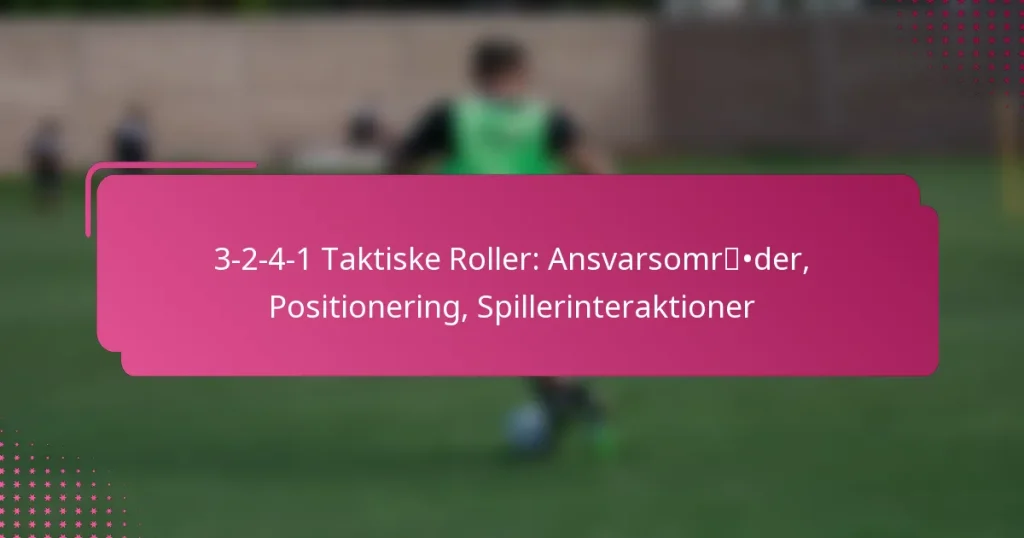 3-2-4-1 Taktiske Roller: Ansvarsområder, Positionering, Spillerinteraktioner