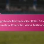 Angrebende Midtbanespiller Rolle i 3-2-4-1 Formation: Kreativitet, Vision, Målscoring