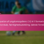 Integration af ungdomsspillere i 3-2-4-1 formationen: Mentorskab, færdighedsudvikling, taktisk forståelse