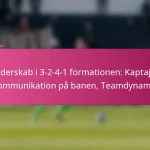 Lederskab i 3-2-4-1 formationen: Kaptajn, Kommunikation på banen, Teamdynamik