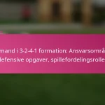 Målmand i 3-2-4-1 formation: Ansvarsområder, defensive opgaver, spillefordelingsroller