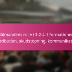 Målmandens rolle i 3-2-4-1 formationen: Distribution, skudstopning, kommunikation